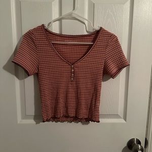 American eagle striped crop top
